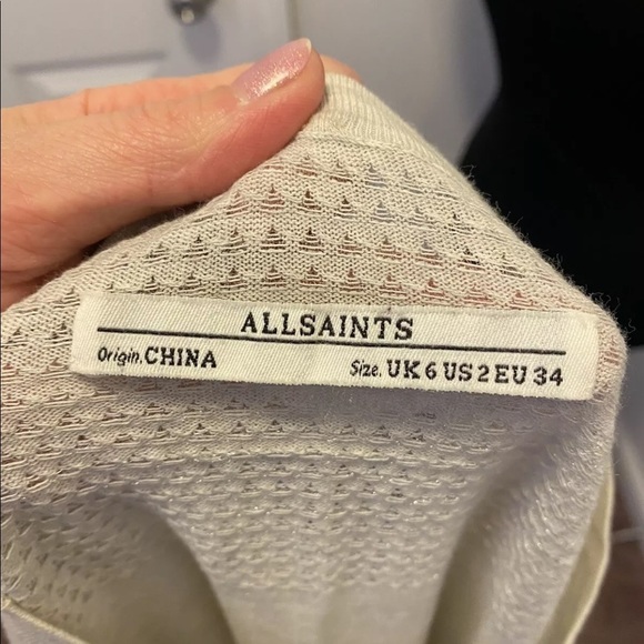 ALL SAINTS FILAMENT SWEATER DRESS OVERSIZEDNATURAL - Picture 6 of 7